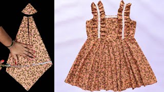 Baby Frock with Lace Design umbrella frock Cutting and Stitching  Creative craft Studio [upl. by Euell22]