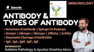 Antibody  Types of Antibody  Epitope  Paratope  Affinity  Avidity  Isotype Allotype Idiotype [upl. by Sonny]