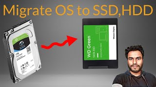 How to Migrate Windows to SSD or Hard Disk  Transfer OS to Another Drive for Free in Hindi [upl. by Anawed]