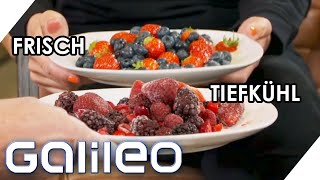 Tiefkühlprodukte vs frische Lebensmittel Was schmecken besser und sind gesünder  Galileo [upl. by Amar633]