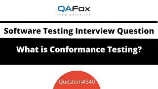 What is Conformance Testing Software Testing Interview Question 340 [upl. by Anawt54]