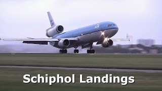 Amsterdam Airport Schiphol 20 landings on runway 18R36L Polderbaan [upl. by Brewer]