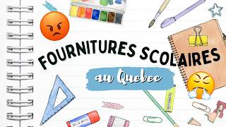 Première rentrée scolaire au Québec  les fournitures scolaires  😱 [upl. by Trent]