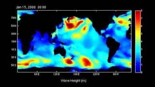 WAVEWATCH III Model Run Dec 2007 to Feb 2008 [upl. by Ecerahs]