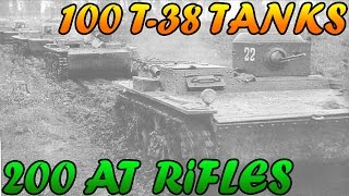 Men of War Assault Squad 2  200 ATRifles vs 100 T38 Tanks  Editor Scenario 22 [upl. by Tteragram]