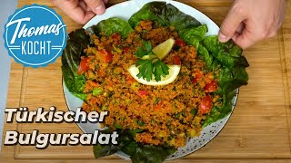 Türkischer Bulgursalat  gesundes und leckeres Rezept  Kisir Rezept [upl. by Hayman]