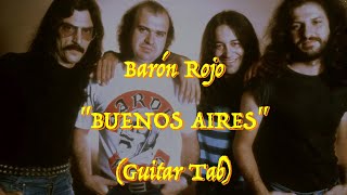 Barón Rojo  “Buenos Aires”  Guitar Tab ♬ [upl. by Adoh]