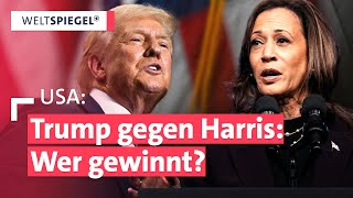 USWahl 2024 Kamala Harris gegen Donald Trump  Die Entscheidungswahl  Weltspiegel [upl. by Gisser345]