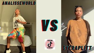 Analisseworld VS Syeraplitt TikTok Dance Compilation  WHO IS THE BEST [upl. by Eudocia]