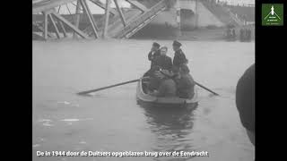 Opgeblazen Thoolse brug over de Eendracht  1944 [upl. by Esile]