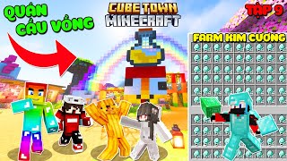 MINECRAFT CUBE TOWN TẬP 9 KHAI TRƯƠNG QUÁN CẦU VỒNG CỦA T GAMING  MÁY FARM KIM CƯƠNG CỦA LÀNG KHÔN [upl. by Stoddart]