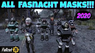 Fallout 76 Fasnacht event rewards Every mask you can get from the event [upl. by Atinuahs]