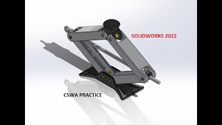 CSWA Challenge 3  Elevating Your SolidWorks Assembly Skills scissor jack [upl. by Ayotak584]