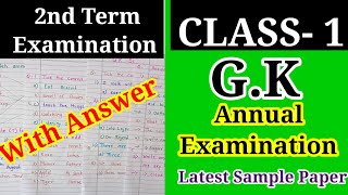 Class1 GK Annual Examination Question Paper  Class1 2nd term GK paper  Class1 GK Worksheets [upl. by Anawaj22]