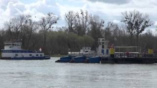 Seltz Elsass Frankreich Schifffahrt und Faehre am Rhein 13042013 [upl. by Deloria496]