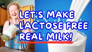 Easy Homemade Lactose Free REAL Milk [upl. by Annawek520]