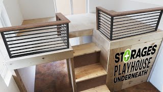 EASY DIY LOFT STYLE BED  FULL BUILD [upl. by Arnoldo]