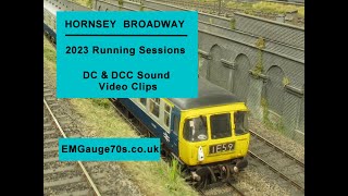 Hornsey Broadway Model Railway 2023 running sessions part 1 [upl. by Ahcire]