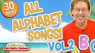 All ALPHABET Songs Vol 2  30 Minutes of Alphabet Songs for Kids  Jack Hartmann [upl. by Aicella]