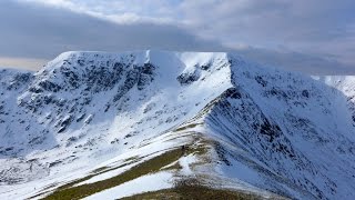 Helvellyn in Winter via Striding Edge amp Swirral Edge [upl. by Atniuq]