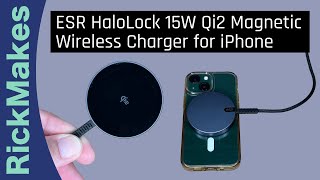 ESR HaloLock 15W Qi2 Magnetic Wireless Charger for iPhone [upl. by Trabue]