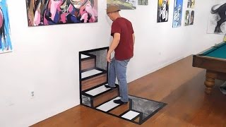 3D Steps Optical Illusion [upl. by Gaultiero]