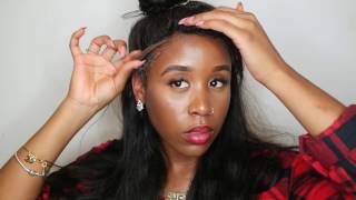 How to Glue on your Frontal using Got2b Ultra Glued and Freeze Spray  SHE by Sade [upl. by Kerstin213]