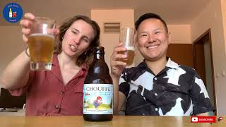 Chouffe Alcohol Free Belgian Blond Review  🇧🇪 Belgian Non Alcoholic Beer [upl. by Simara20]