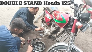 Bike Stand Fitting Bike Stand repair viralvideo rasia ڈبل اسٹینڈ [upl. by Hamachi]