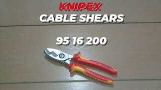 KNIPEX 95 16 200  Corta cables VDE para ELECTRICISTA  Cable shears knipex electrician [upl. by Hsital]