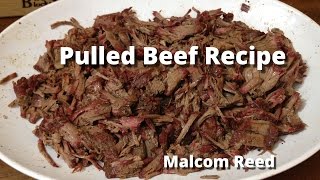 Pulled Beef Sandwich  Smoked Chuck Roast Recipe with Malcom Reed HowToBBQRight [upl. by Arodasi]