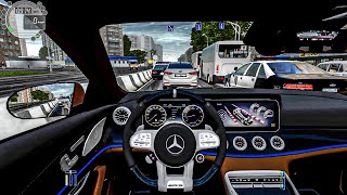 MercedesBenz GT63S AMG 2020  City Car Driving Steering Wheel  Normal Driving [upl. by Taveda212]