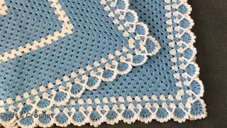 Easy crochet baby blanketCraft amp crochet blanket pattern 2371 how to Crochet a Granny Square for B [upl. by Agni]