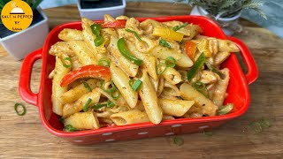 Easy Chicken Fajita Pasta Recipe Perfect Fajita Pasta Recipe Creamy cheesy Pasta Recipe [upl. by Josephson]