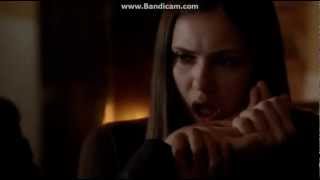 The Vampire Diaries 4x02  Delena scene quotPick your mealquot Elena drinking Damons blood [upl. by Kired]