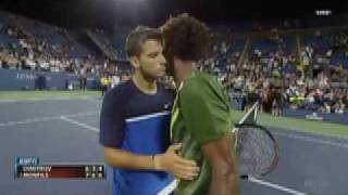 The Almost Tennis Makeout Starring Gael Monfils and Grigor Dimitrov Kissing [upl. by Niltyak]