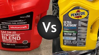 Motorcraft Synthetic Blend vs Pennzoil Ultra Platinum Full Synthetic Oil [upl. by Mace]