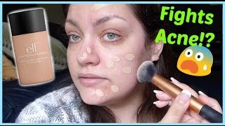 Lets Test elf Acne Fighting Foundation [upl. by Filahk]