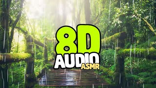 DORMIRSE EN 5 MINUTOS 💤 Lluvia ASMR Música relajante 8D ondas binaurales Delta Bosque lluvioso [upl. by Giarla]