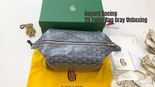 Goyard Boeing 25 Toilet Bag Gray Review [upl. by Schreck]