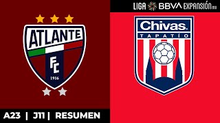 ¡Emocionante empate  Resumen  Atlante vs Tapatío  Jornada 11  A23  Liga BBVA Expansión MX [upl. by Jovia]