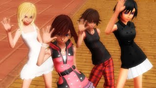 MMD x KH MINIMANIMO Kairi Naminè Xion amp Olette [upl. by Anastos]