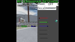 My Crosshair Settings Counter Blox Remastered Roblox counterblox crosshair Shorts [upl. by Ahsekat]