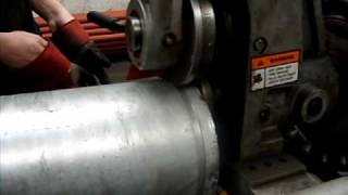 Ridgid 918 Roll groover at work [upl. by Aivilys694]