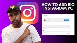 How to add bio instagram pc  how to add instagram bio on pc 2024 [upl. by Norej]