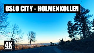 Oslo City To Holmenkollen  Relaxing Drive  4K [upl. by Garrison]