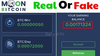 Moonbitcoincloud  moon bitcoin mining site  Moon bitcoin legit or fake [upl. by Reinal964]