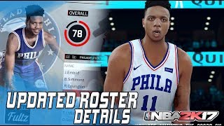 2K17 Offseason Roster  Updated Ratings Rookies Uniforms and More [upl. by Darelle]