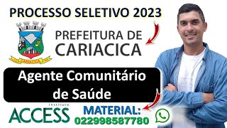 Processo Seletivo CARIACICA ES 2023  Agente Comunitário de Saúde ACS  Banca Instituto Access [upl. by Athalia991]