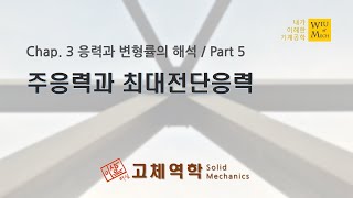 03장 응력과 변형률의 해석 part 5 주응력과 최대전단응력  고체역학  재료역학 [upl. by Gusty907]